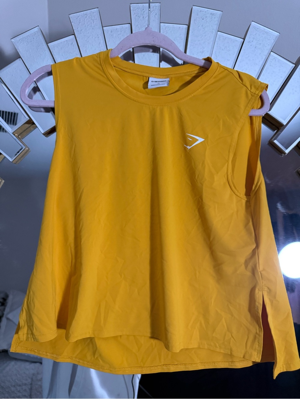 Gymshark Women's Yellow Sleeveless Muscle Tee